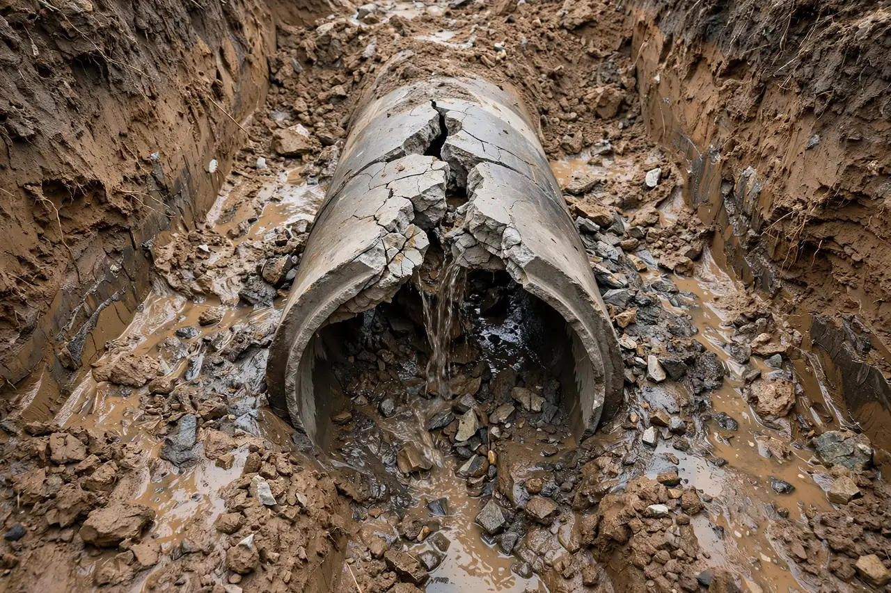 Cracked Section Stops Yard Leak